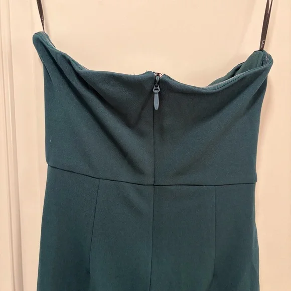 Lulus Marvelous Entrance NWT size XS Emerald Green Pleated Strapless Maxi Dress